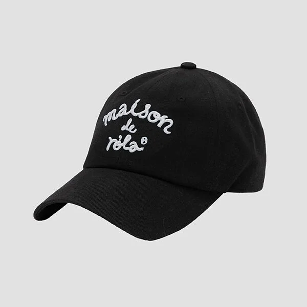 MAISON DE ROLA EMBROIDERY CAP BLACK