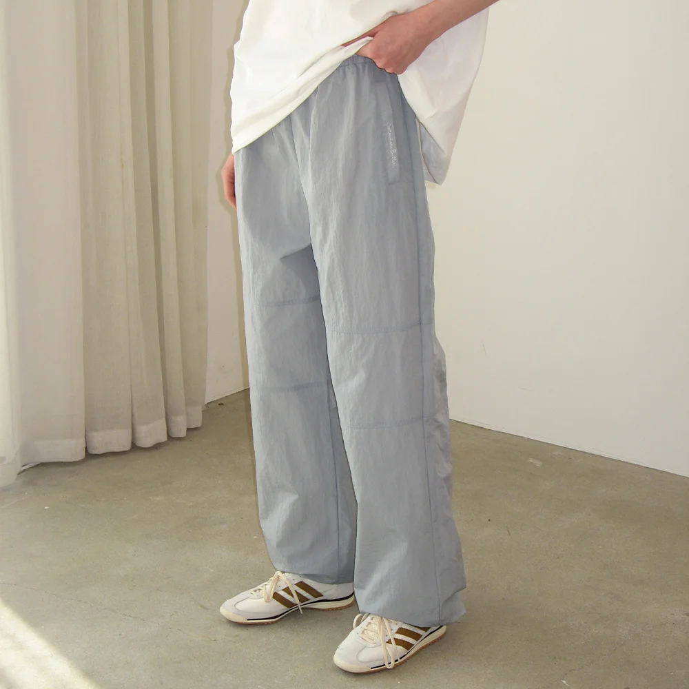 Line Nylon String Pants - Ash Blue