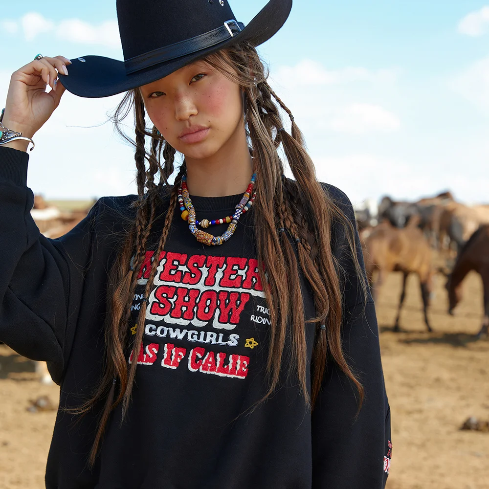 WESTERN SHOW SWEATSHIRT BLACK