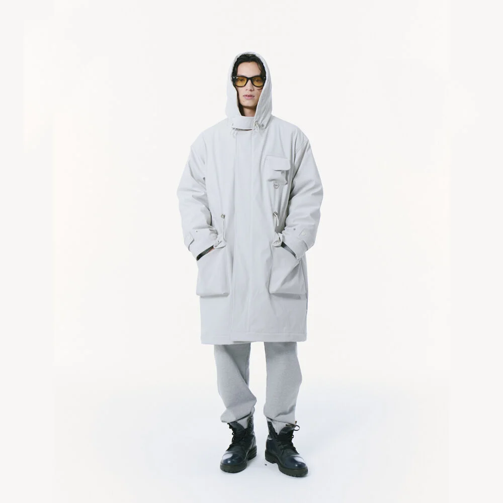 Multi Pocket Hoodie Coat (CREAM)