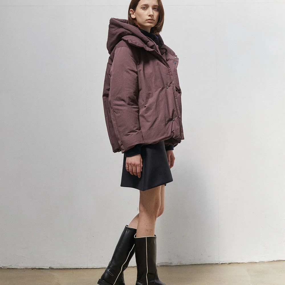 ZEUS_GOOSE DOWN REVERSIBLE COAT_MIDDLE PURPLE