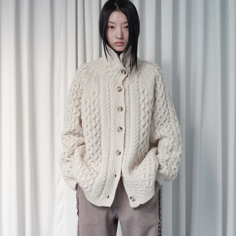 SHETLAND PURE WOOL CARDIGAN - 3 COLORS
