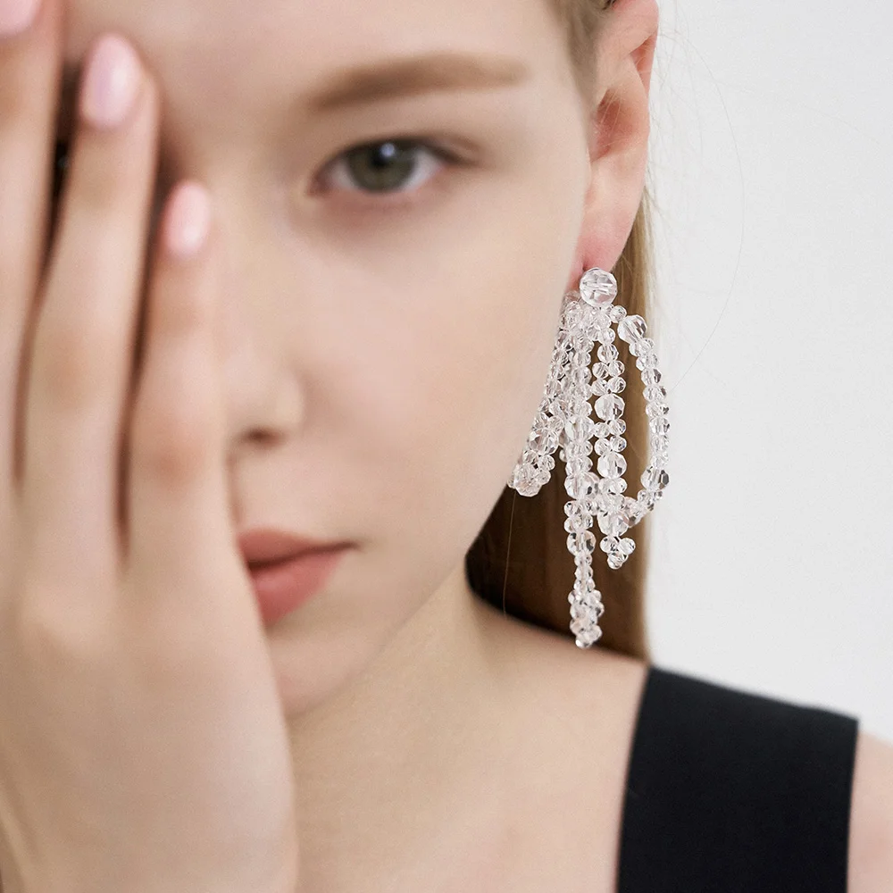 White crystal Ivy Earring
