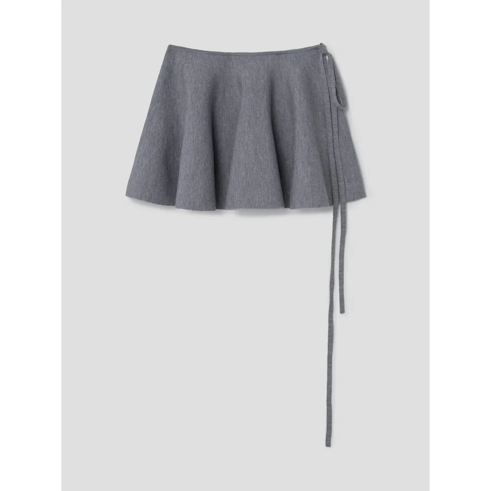Full Flared Chouchou Knit Skirt Grey (AG5127S012)
