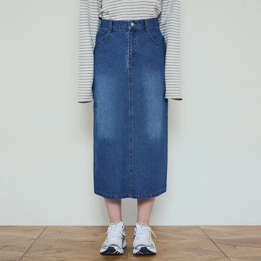 W/Washed Denim Long Skirt_2Color(W25_SK01)