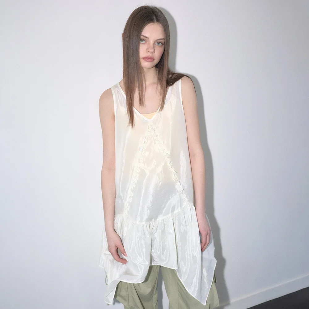 SHEER LAYERED ONE-PIECE (CREAM)
