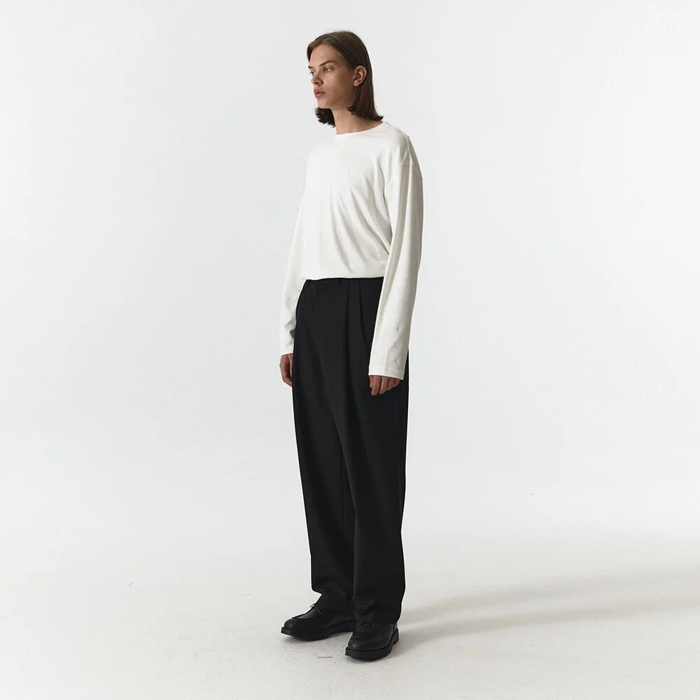 WIDE TWO TUCK SLACKS MEN JA