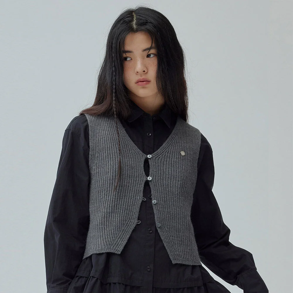 女裝 綁帶 針織衫 Melange Gray