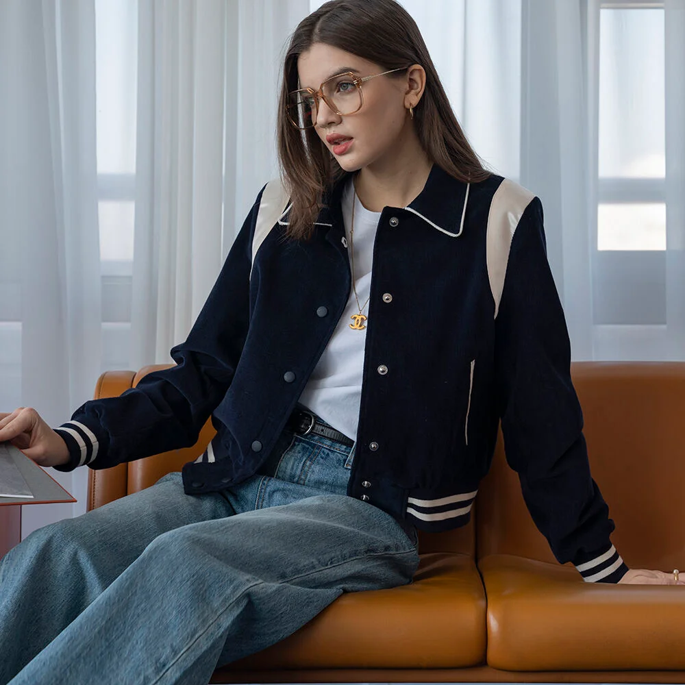 O3700 Coduroy varsity jacket (5color)