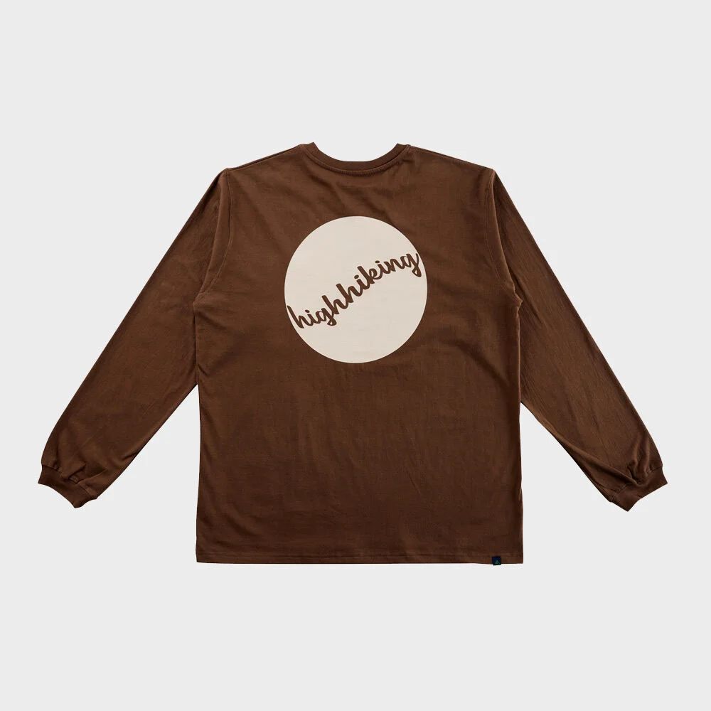 HH POCKET L/S TEE (BROWN / SAND BEIGE)