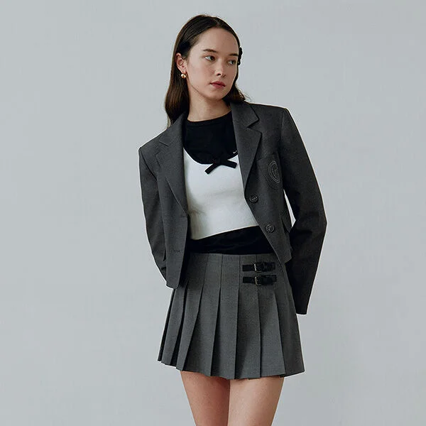CROP JACKET CHARCOAL