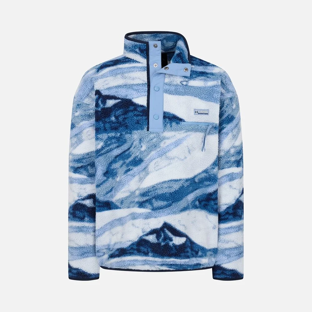 Columbia 通用 Helvetia II 印花 Half Snap 搖粒絨 套頭 藍色 (C74AE4498447)