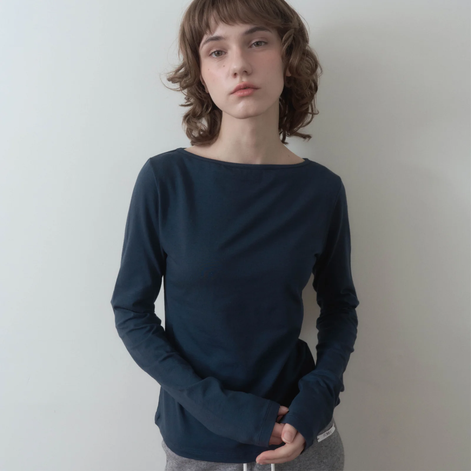 Boat Neck T-shirt Dark Green