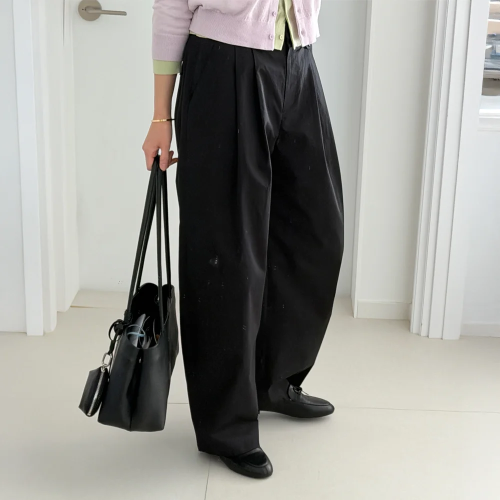 BONE COTTON PANTS_BLACK