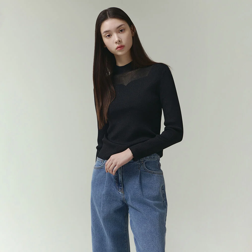 it MICHA 紋理 色塊 針織套頭衫 ITP2KPO740_2colors