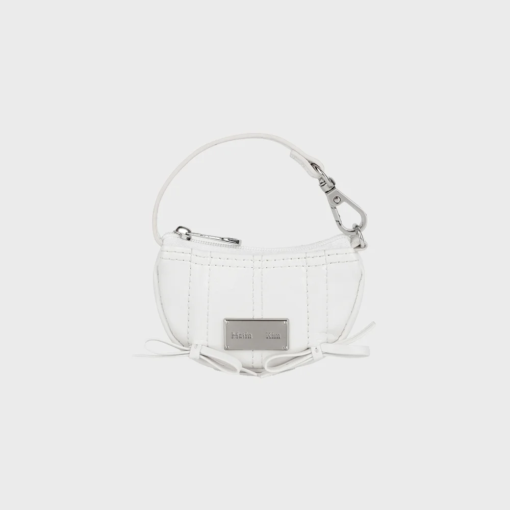 HALF SHIRRING RIBBON CHARM IN IVORY
