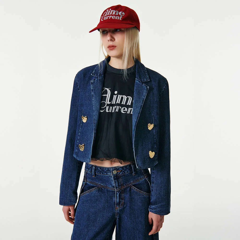 TAILOR SEMI CROP DENIM JACKET