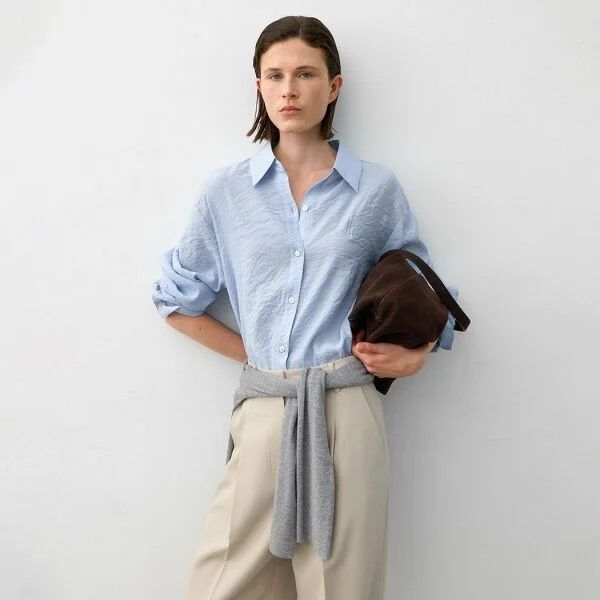 ESSENTIAL ROUND HEM SHIRT (BL-4263)