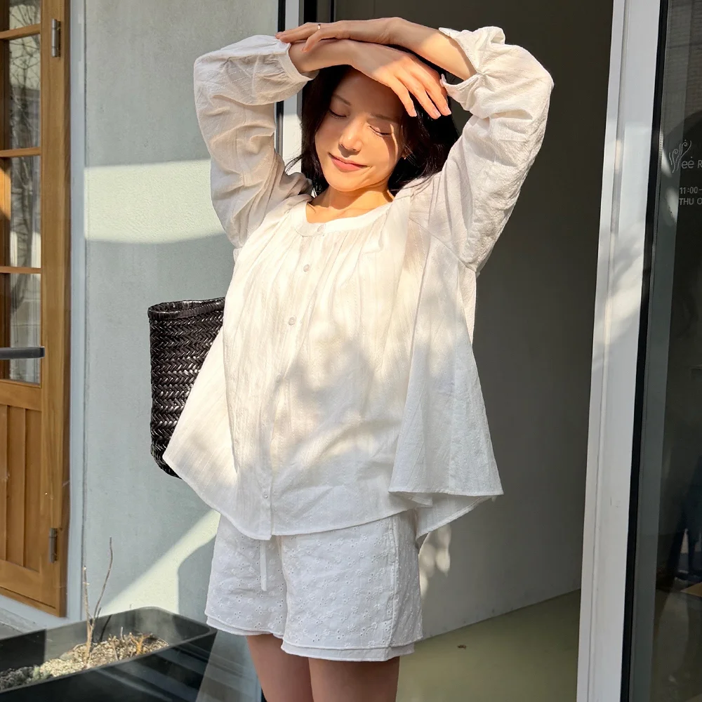 Robin cotton blouse (ivory)