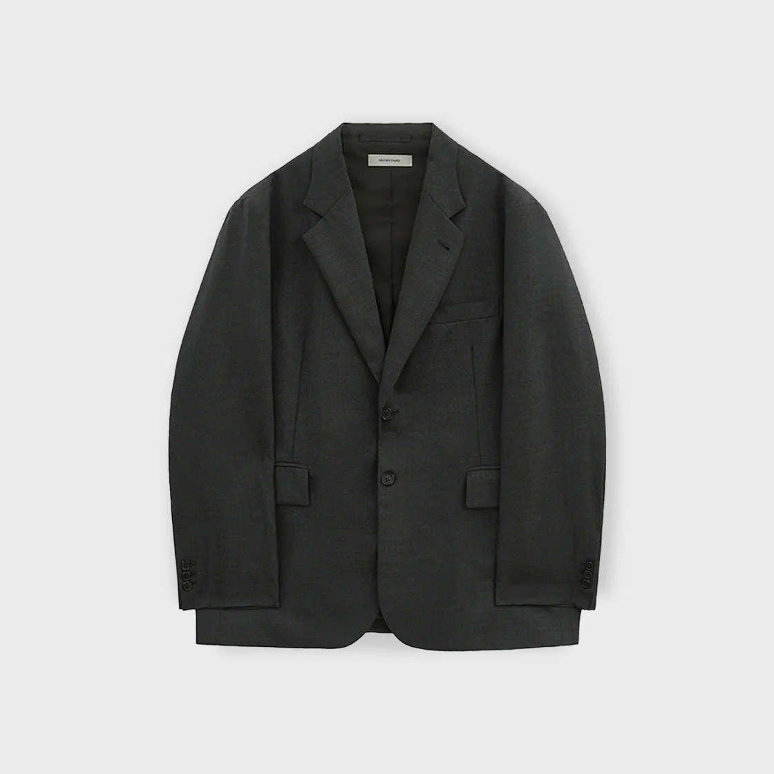 Wool Single Jacket, Charcoal