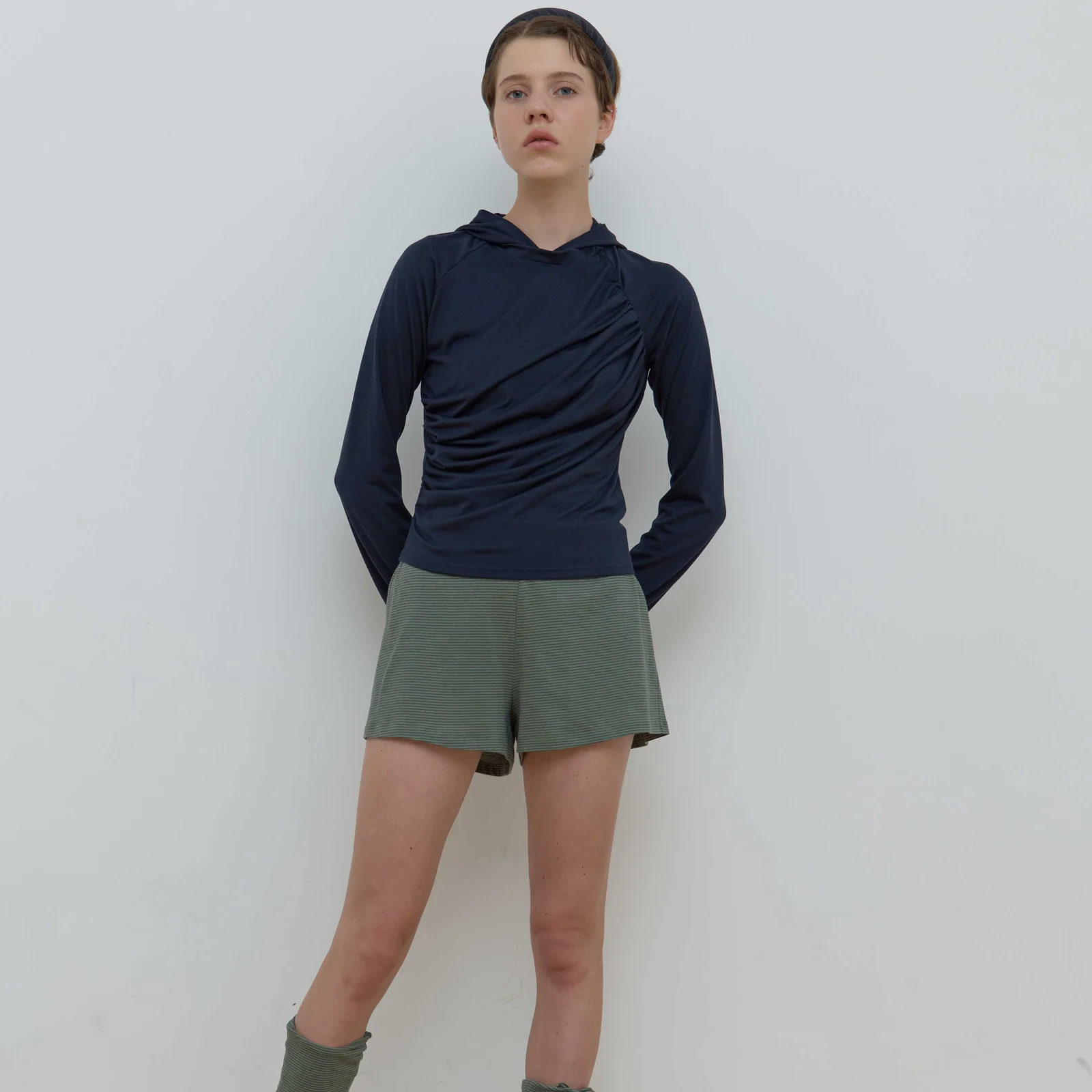 STRIPE TRUNK SHORTS_GREEN