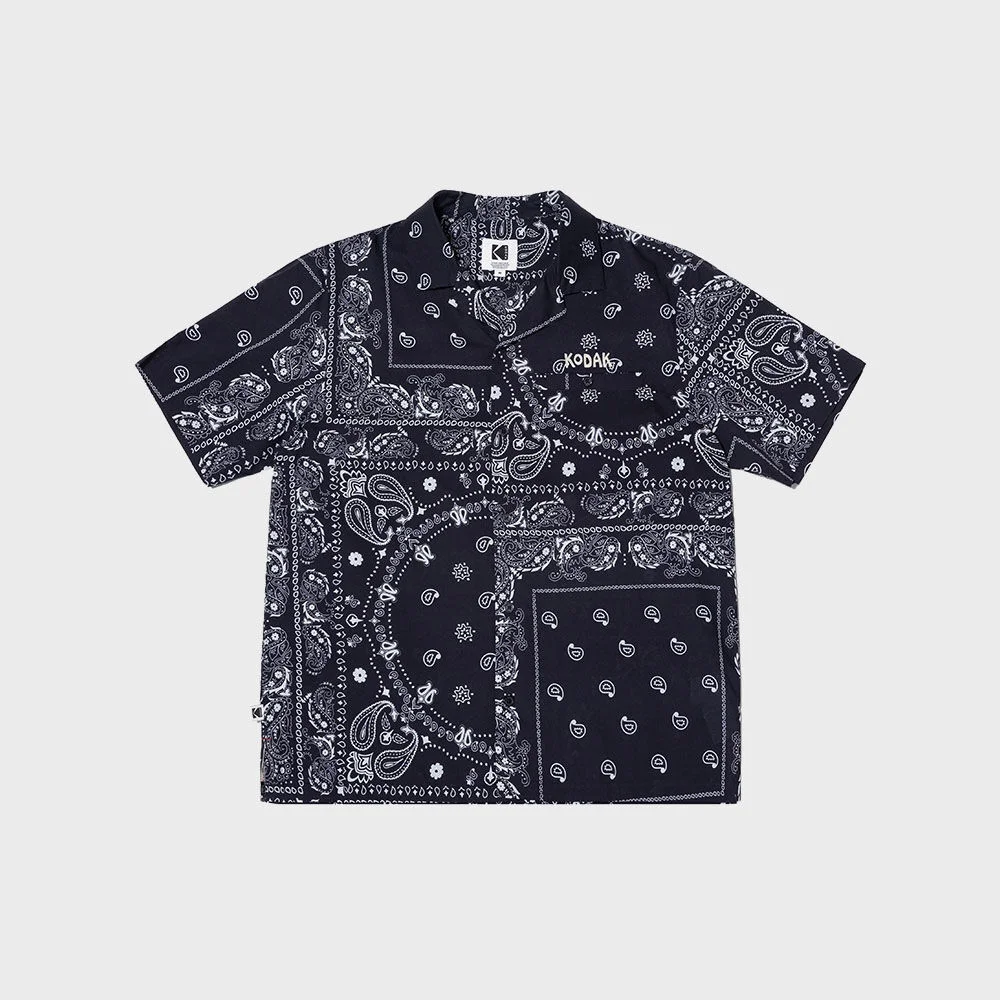 夏季 佩斯利紋 襯衫 NAVY