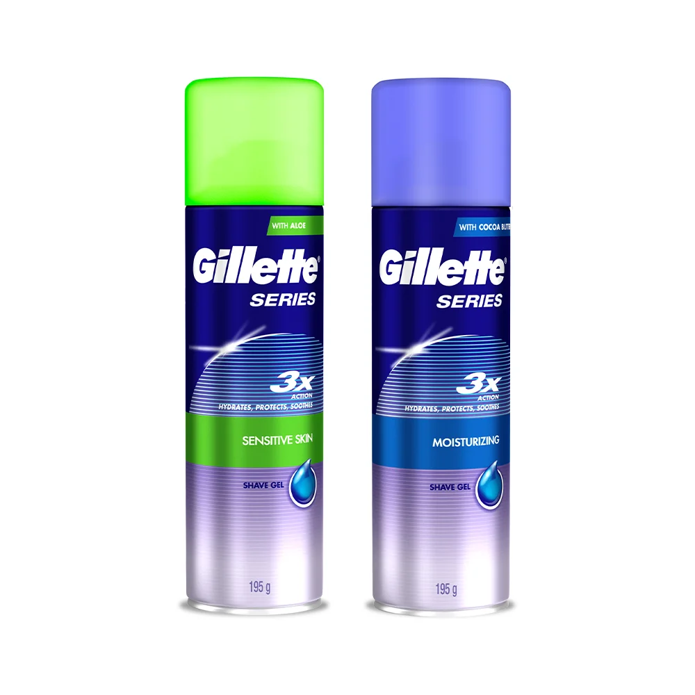 Gillette Series Gel 195g 2款 擇1(保濕/敏感肌膚)