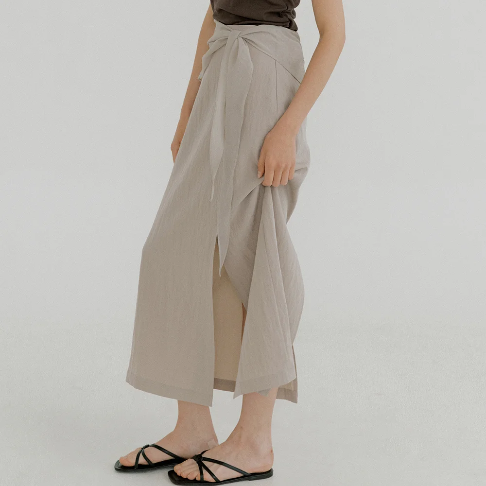 sheer scarf maxi skirt (beige) orc 6065