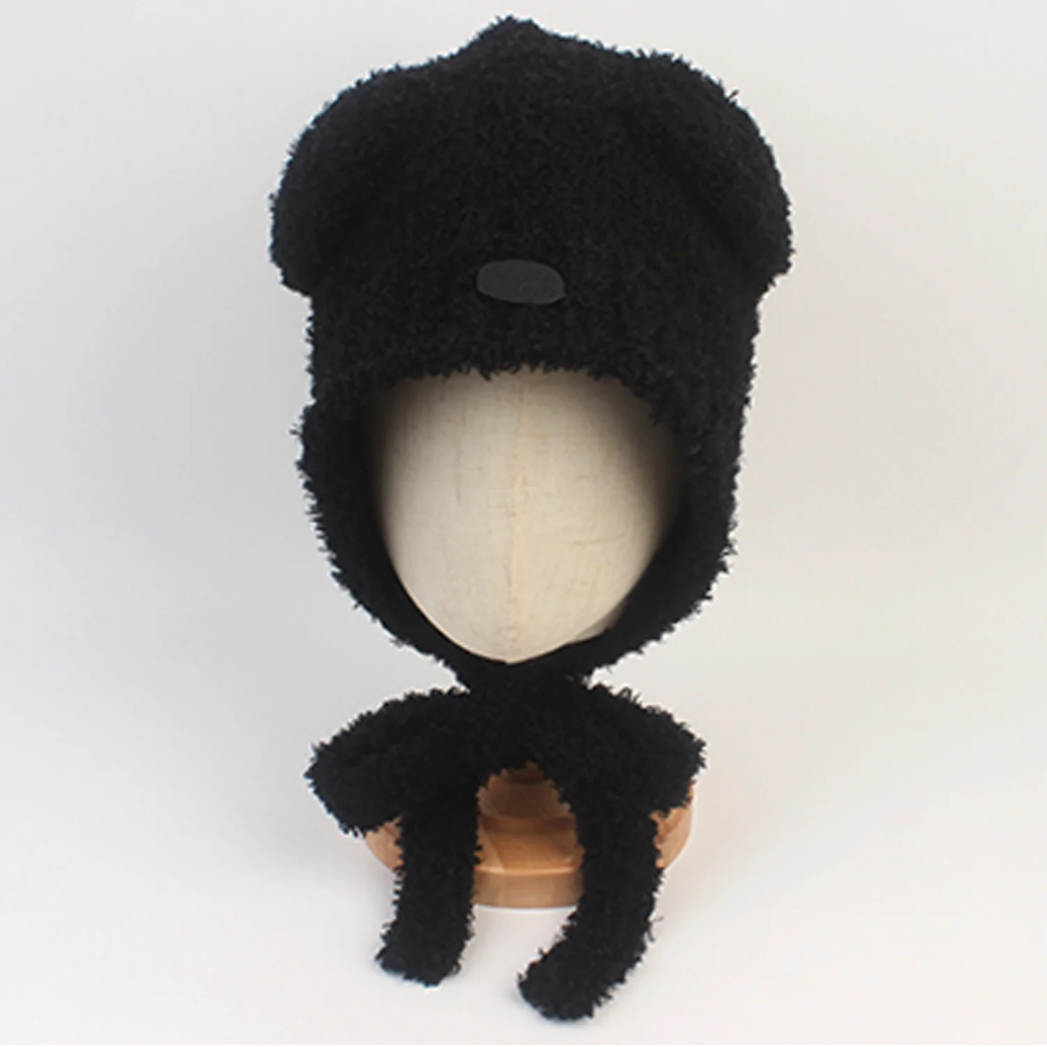 Bear Ear Fleece Black Balaclava 巴拉克拉瓦頭套
