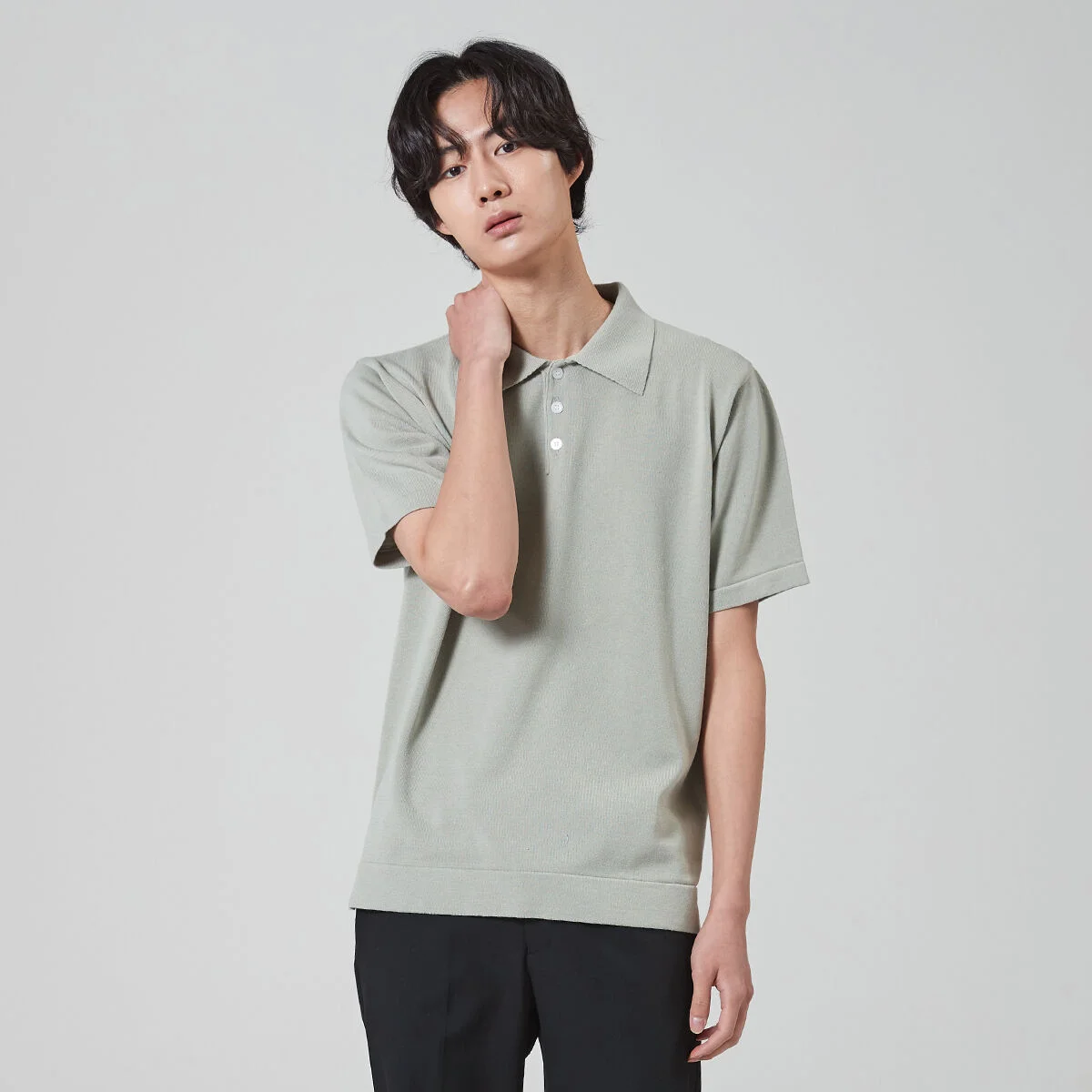 1/2 SUMMER COLLAR KNIT_MINT