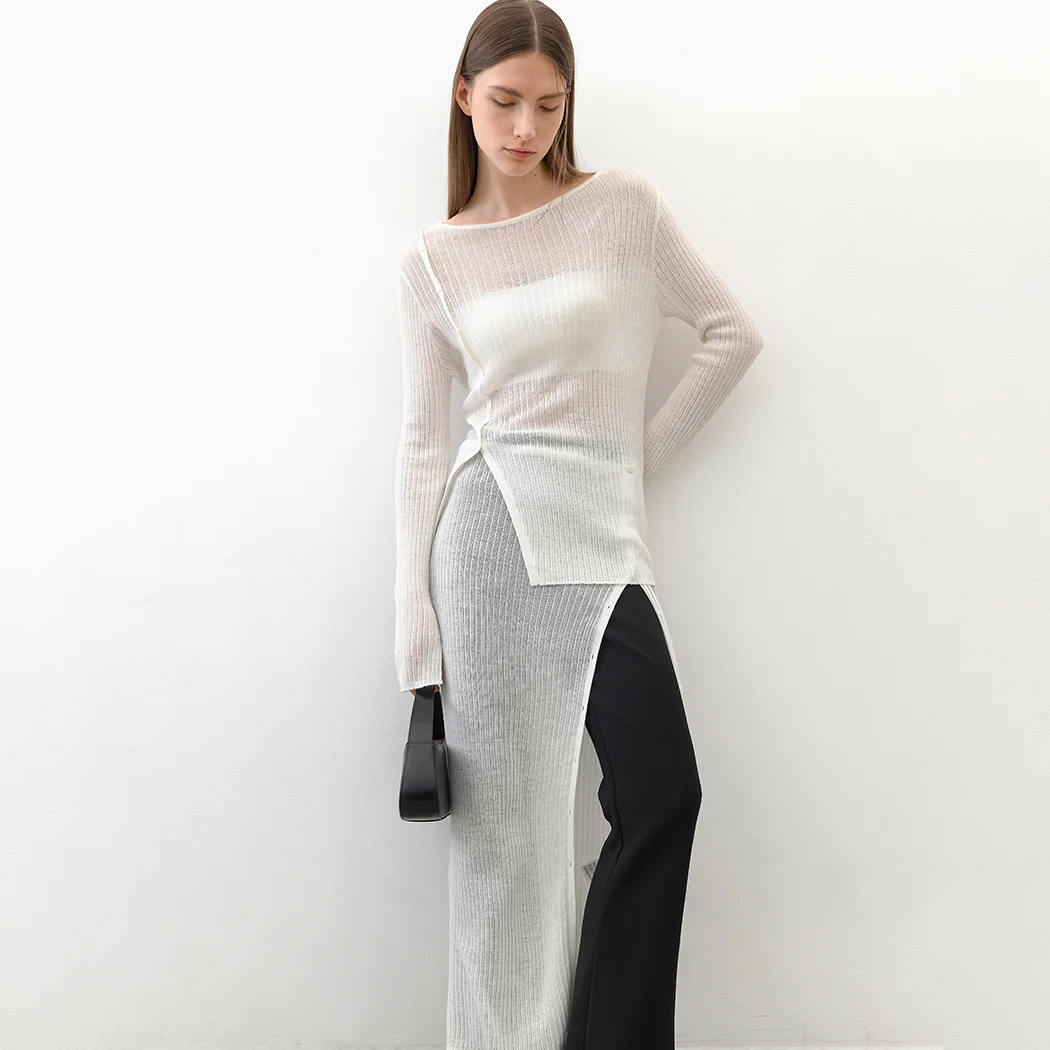 WOOL SHEER SET-UP KNIT(T-7017)_2Colors
