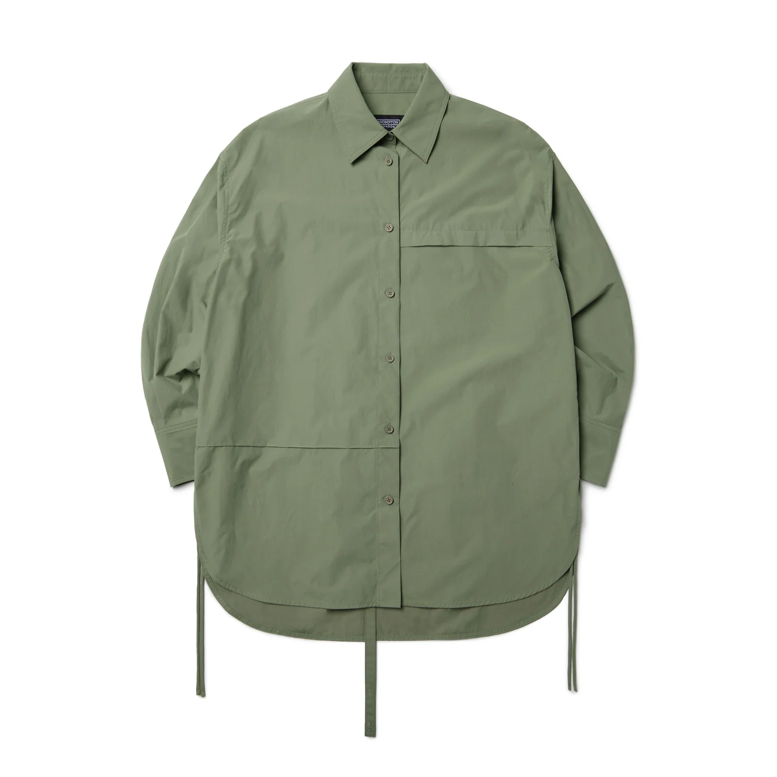 W CUT OUT LONG SHIRT - KHAKI (P233WSH150)