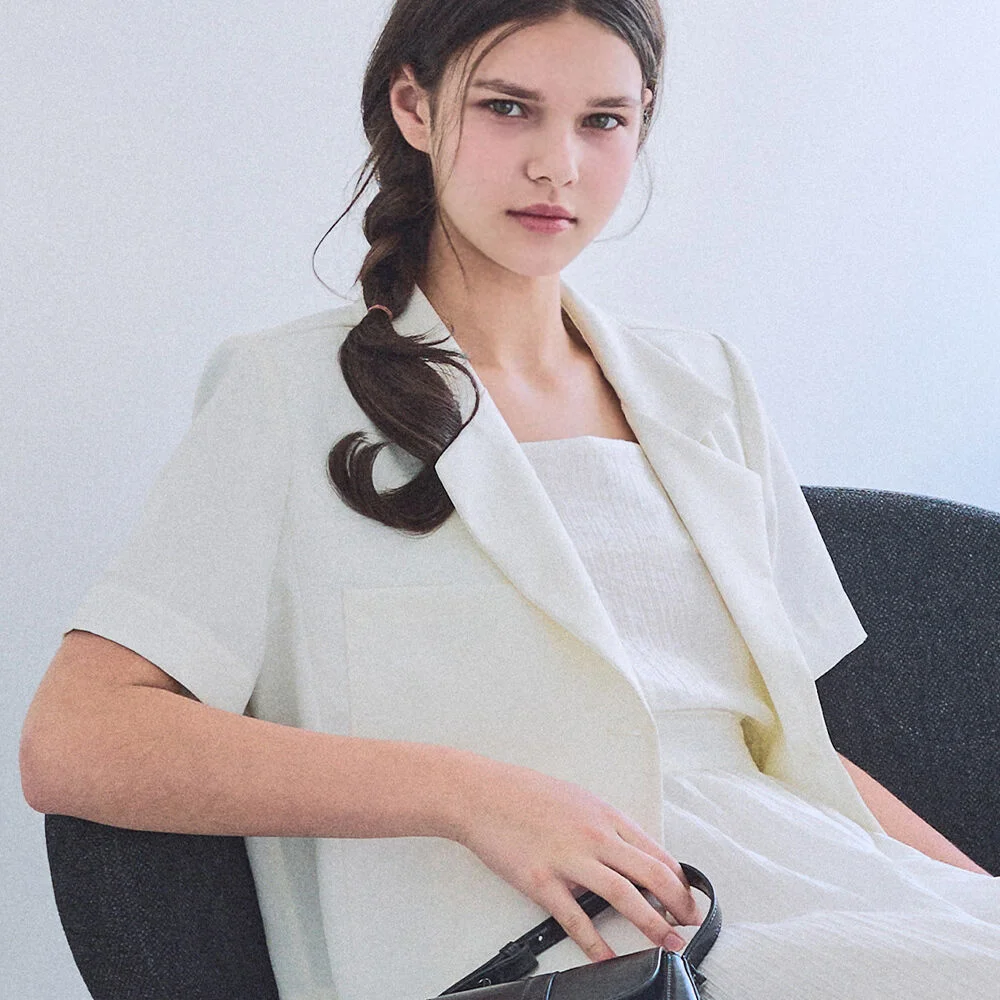 Double pocket linen blend jacket_3 Colors