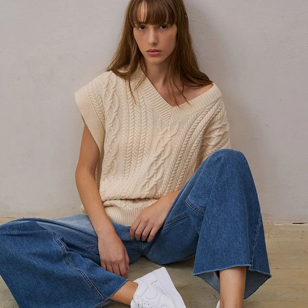 Cable Knit Vest