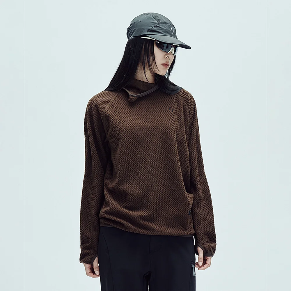 Calora Fleece Hooded Pullover Dark Brown