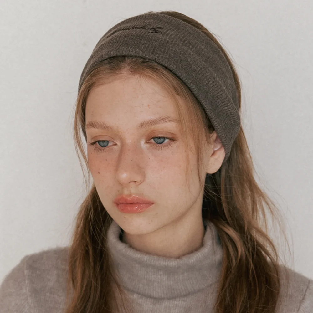 cozy mood logo band - melange brown