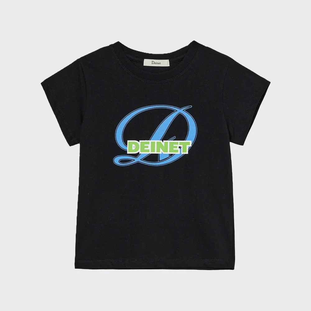 SIGNATURE LOGO SLIM T-SHIRT IN BLACK