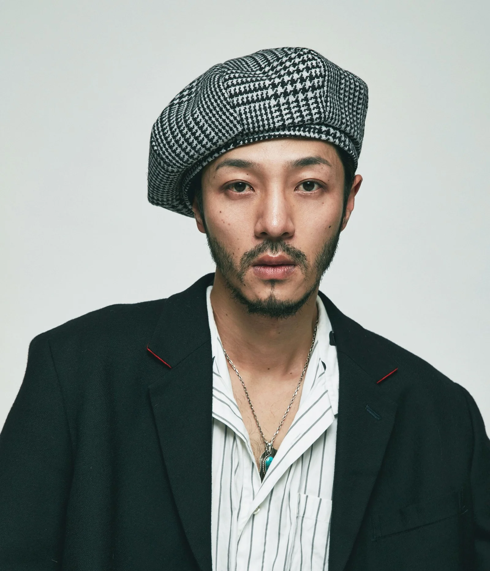 glen check beret