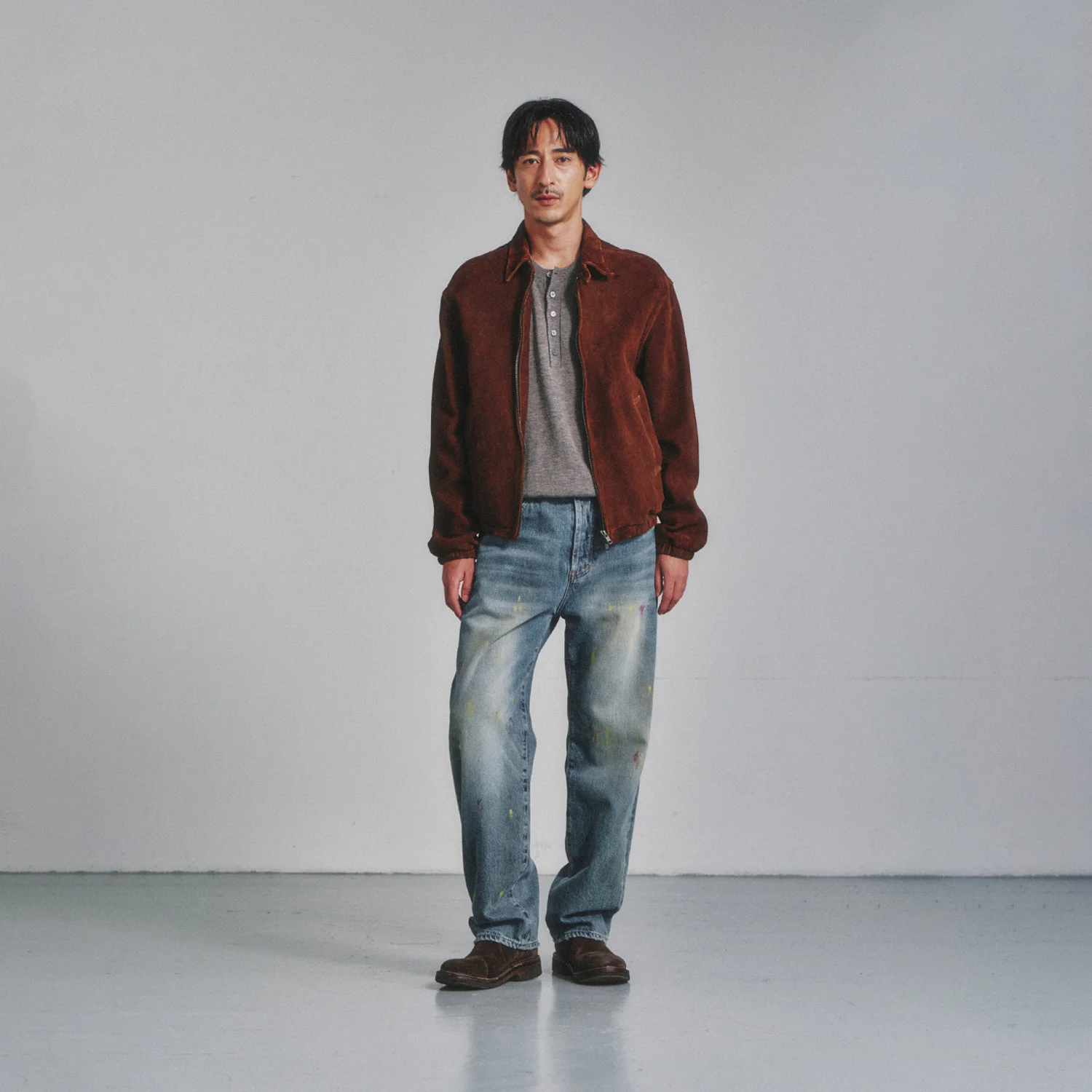 Painted Regular 5P Denim Pants_Used Indigo