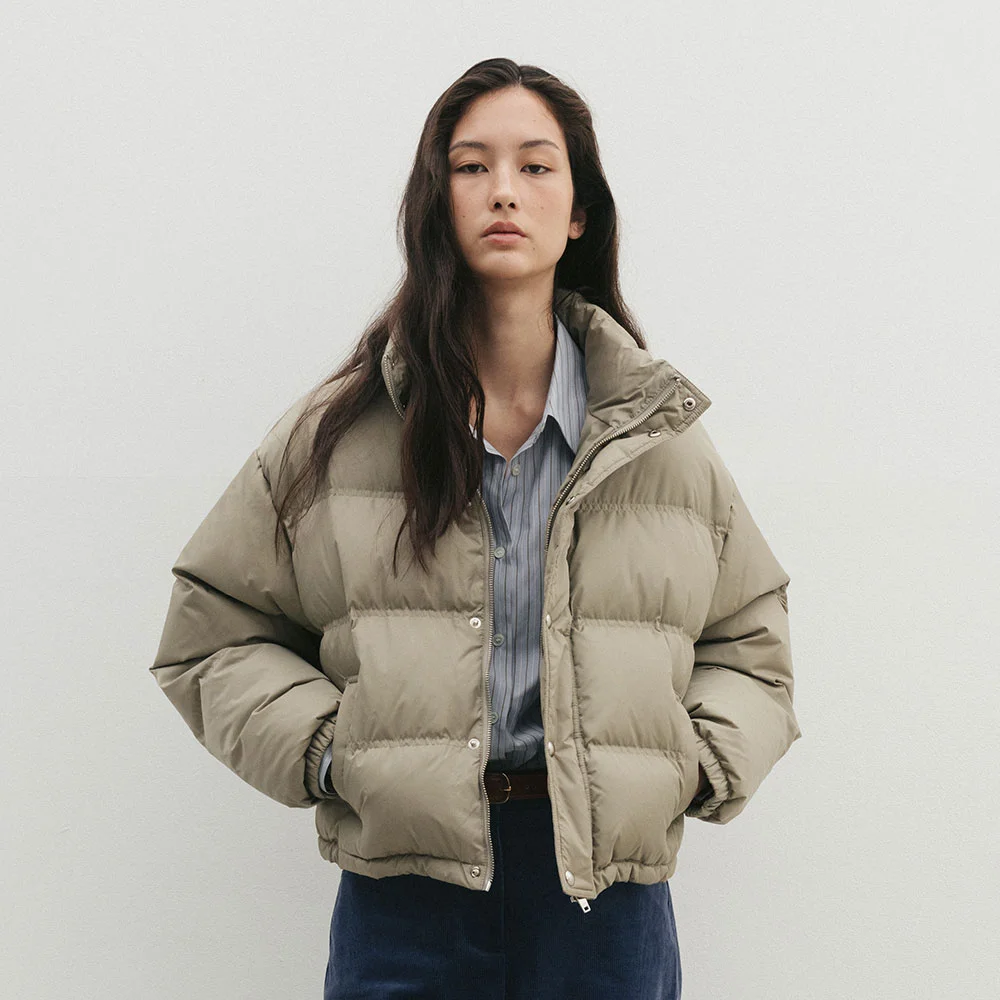 Cropped Goose Down(Beige)