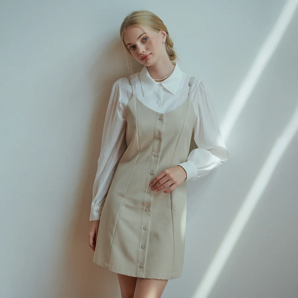 Scone mini dress (beige)