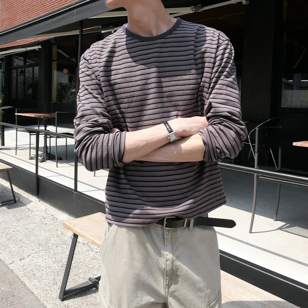 LINEAR STRIPE CROP LONG SLEEVE