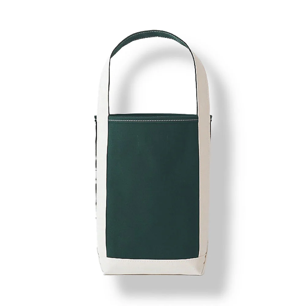 Tembea BAGUETTE TOTE MEDIUM (FOREST GREEN + NATURAL)