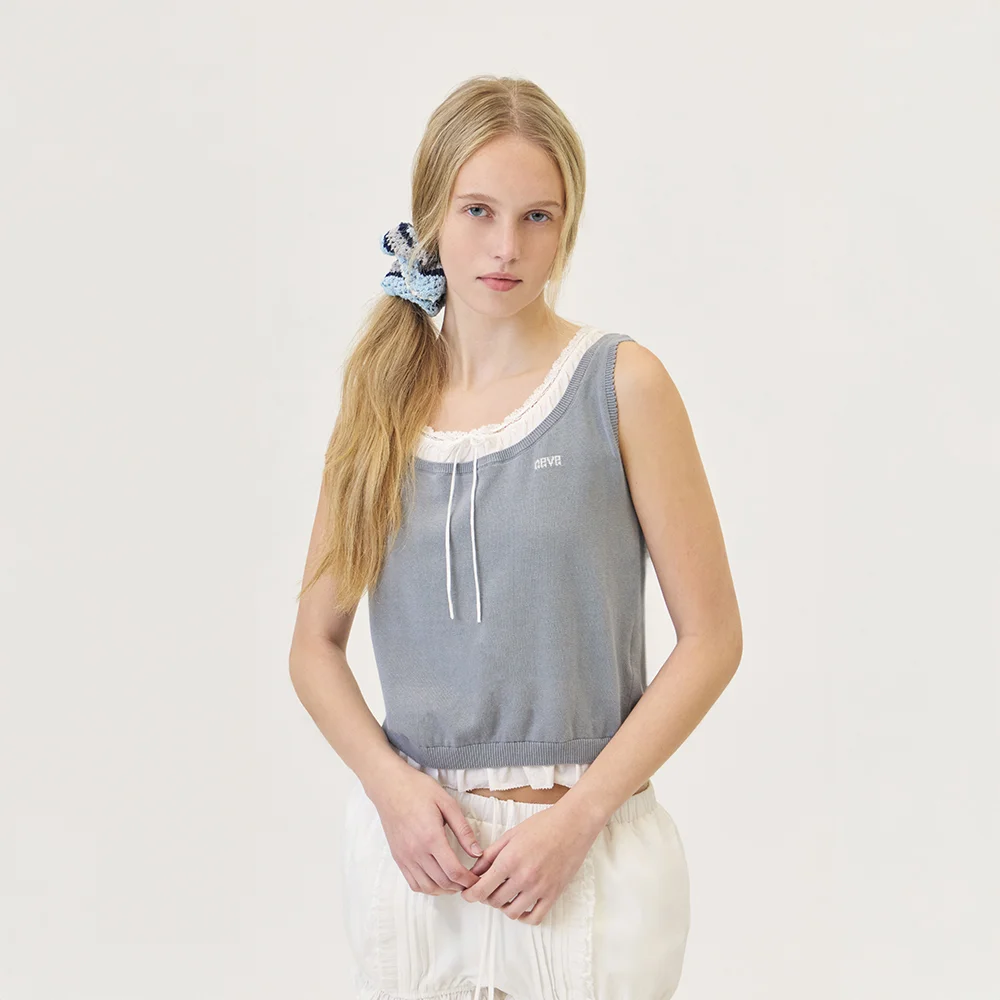 LEAF SLEEVELESS (GRAY)