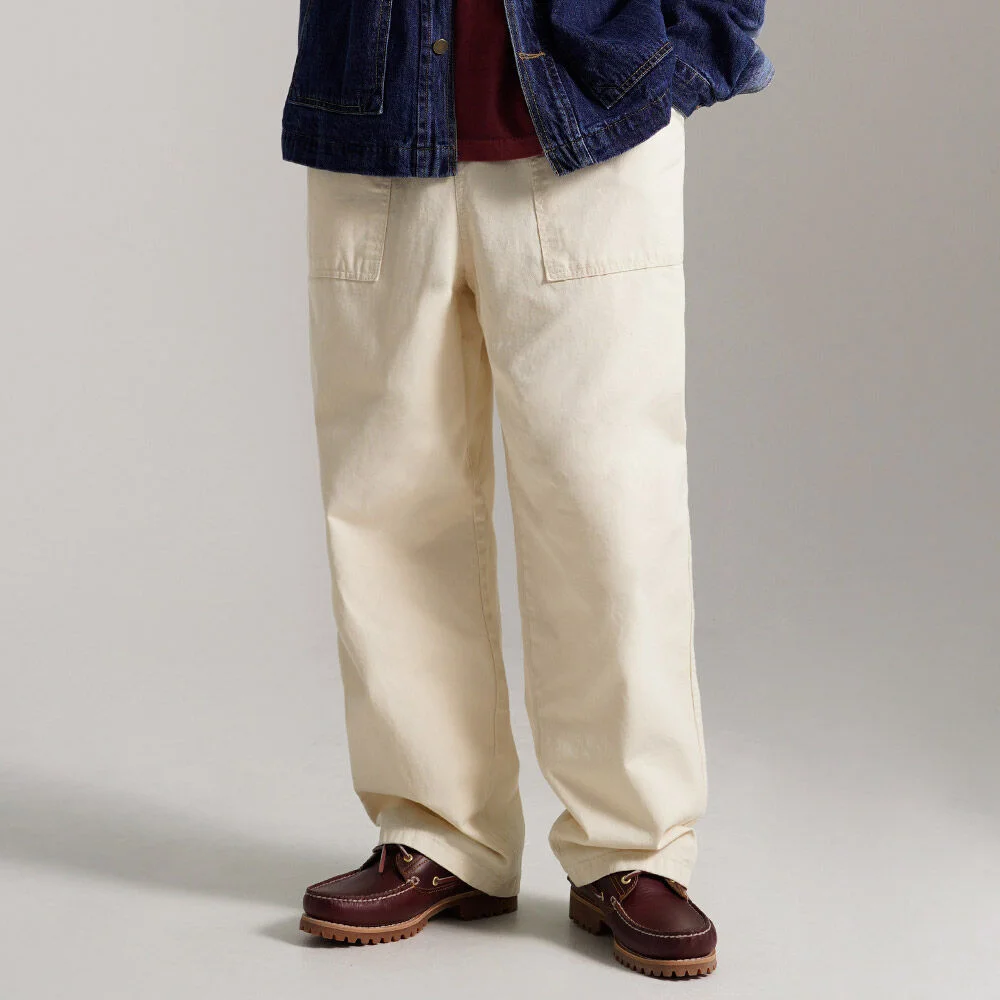 水洗 輕鬆 Fatigue Pants 奶油 JULP4650