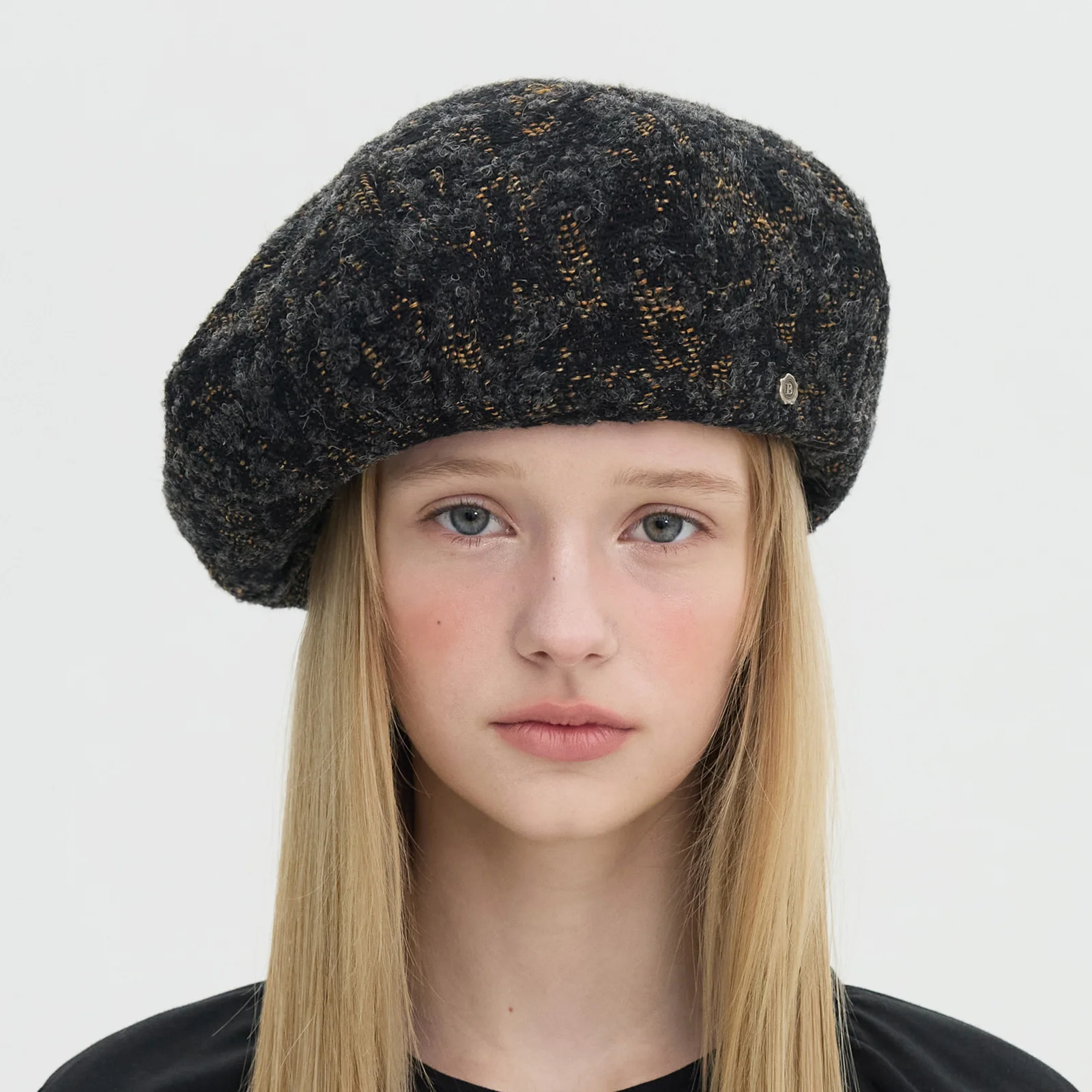 Wide Volume Beret - Black