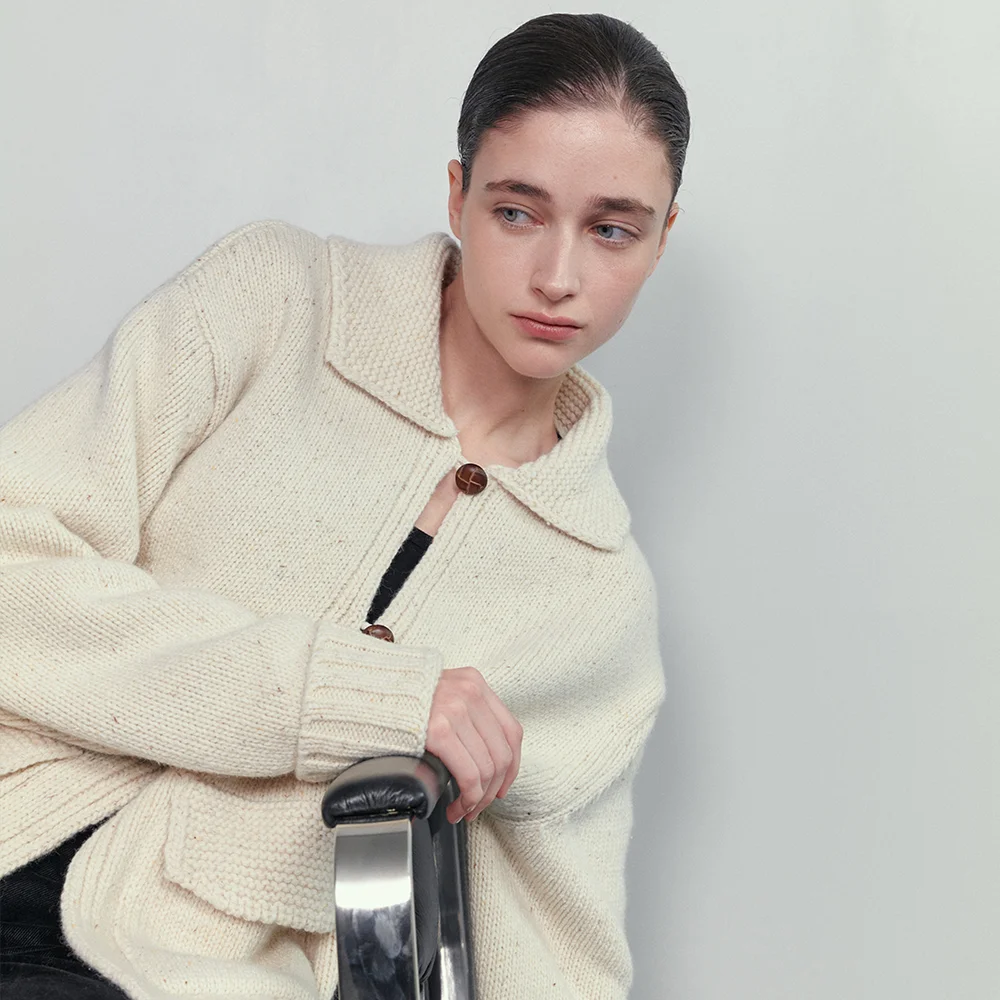 Victoria Knit Cardigan (Ivory)