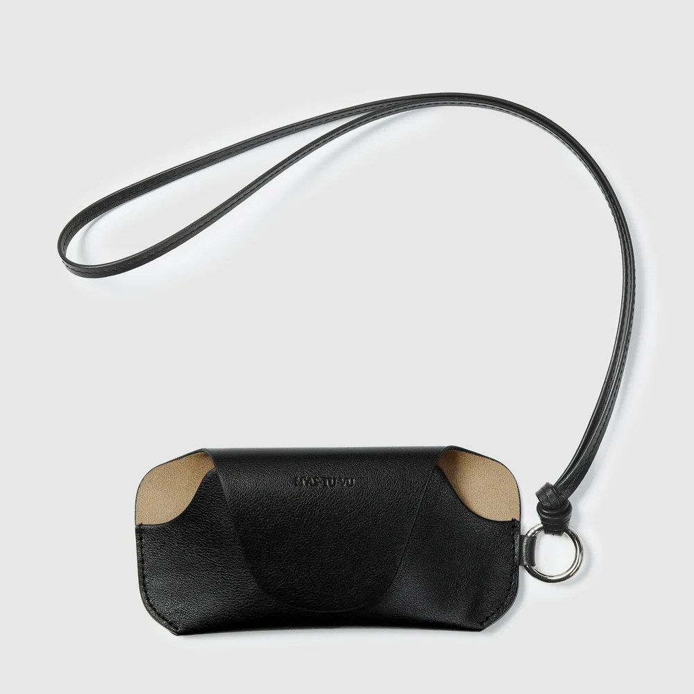 Leather Glasses Case (Black)