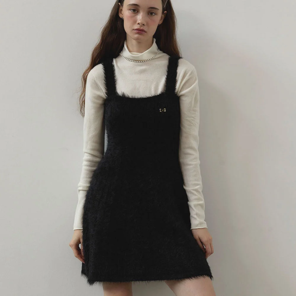 Pretty Angel Knit Mini Dress_BK (L244MOP020)