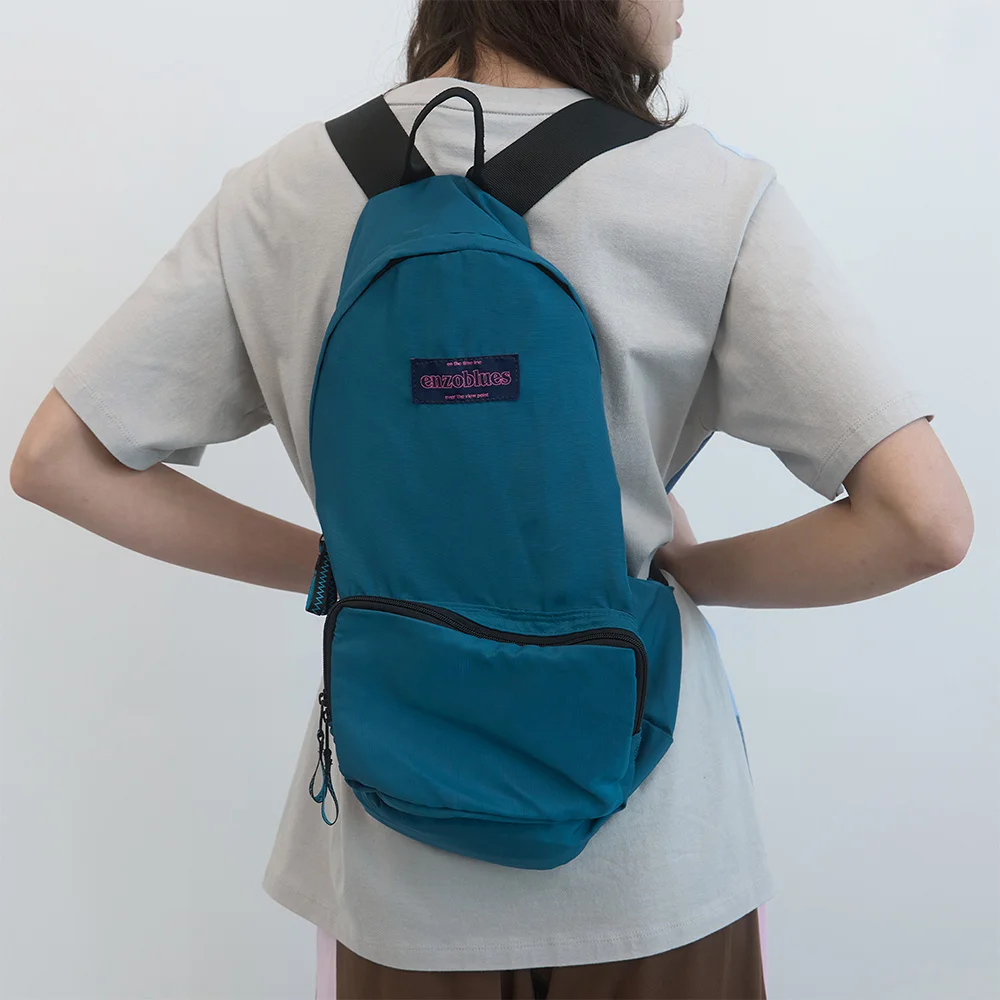 山系 可收納 背包 (Teal Green)